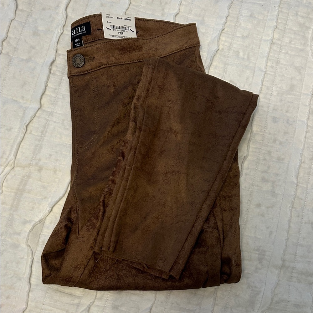 a.n.a Rich Brown Suede Pants